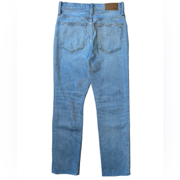 Madewell The Perfect Vintage High Rise Distressed Raw Cropped Jeans Blue SZ 23P - Picture 5 of 14
